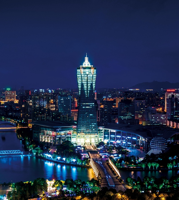 杭州西湖文化广场夜景照明工程